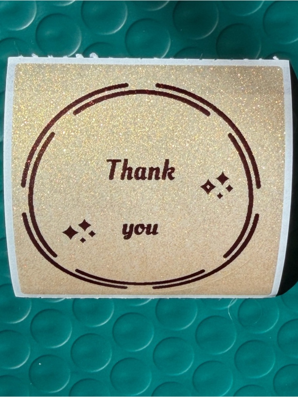 Gold & Black Transparent Glitter Thank You  ~50pcs only~